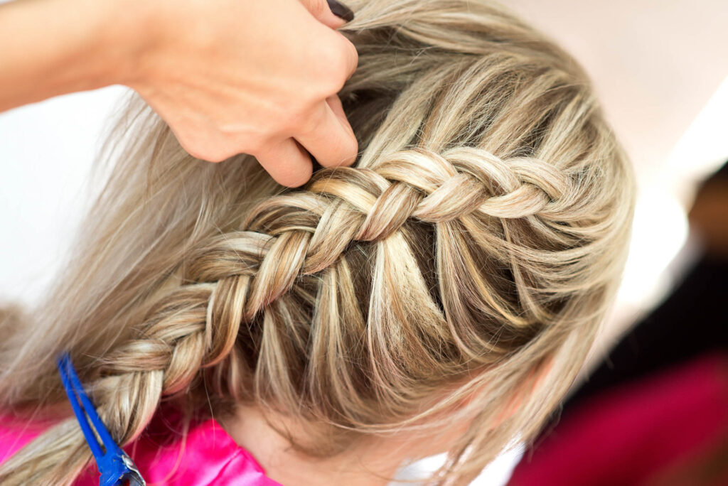 An image of thermal finish and braiding services from Carnaby Street Hairdressers.